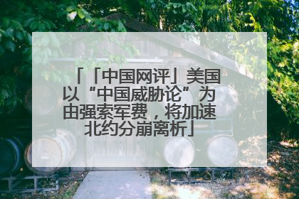 「中国网评」美国以“中国威胁论”为由强索军费，将加速北约分崩离析