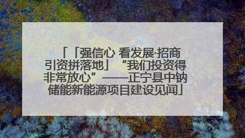 「强信心 看发展·招商引资拼落地」“我们投资得非常放心”——正宁县中钠储能新能源项目建设见闻