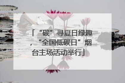 “碳”寻夏日绿趣，“全国低碳日”烟台主场活动举行