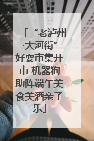 “老泸州·大河街”好耍市集开市 机器狗助阵端午美食美酒亲子乐