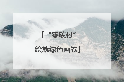 “零碳村” 绘就绿色画卷