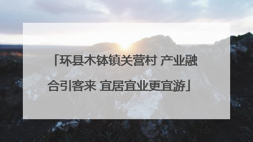 环县木钵镇关营村 产业融合引客来 宜居宜业更宜游