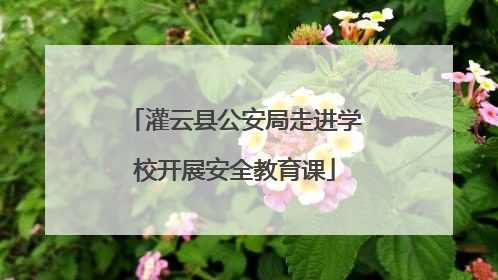 灌云县公安局走进学校开展安全教育课
