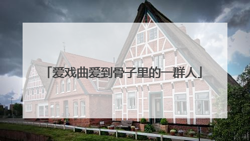 爱戏曲爱到骨子里的一群人