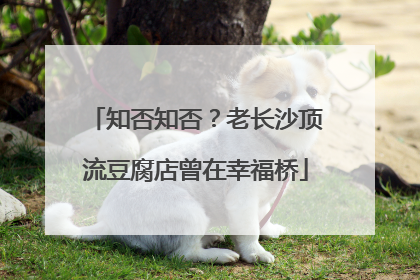 知否知否？老长沙顶流豆腐店曾在幸福桥