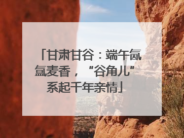 甘肃甘谷：端午氤氲麦香，“谷角儿”系起千年亲情