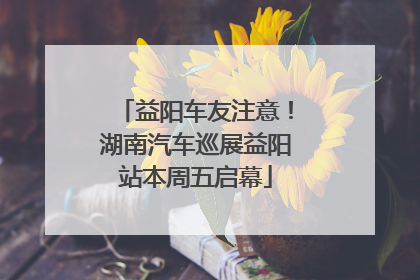 益阳车友注意！湖南汽车巡展益阳站本周五启幕