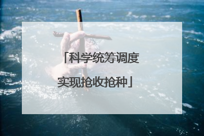 科学统筹调度实现抢收抢种