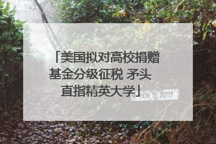 美国拟对高校捐赠基金分级征税 矛头直指精英大学