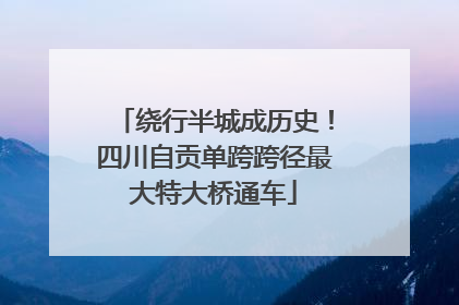 绕行半城成历史！四川自贡单跨跨径最大特大桥通车