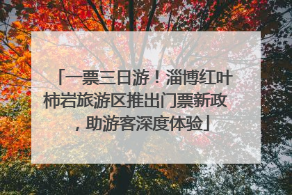 一票三日游！淄博红叶柿岩旅游区推出门票新政，助游客深度体验