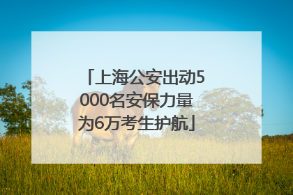 上海公安出动5000名安保力量为6万考生护航