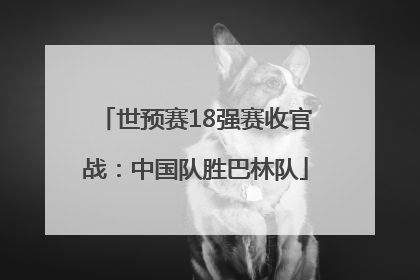 世预赛18强赛收官战：中国队胜巴林队
