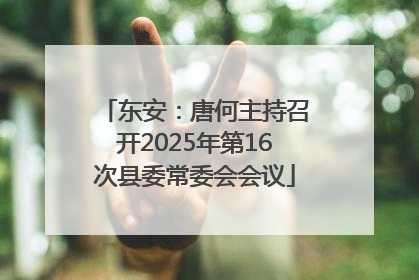 东安：唐何主持召开2025年第16次县委常委会会议