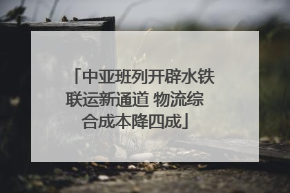 中亚班列开辟水铁联运新通道 物流综合成本降四成