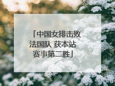 中国女排击败法国队 获本站赛事第二胜