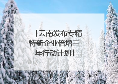 云南发布专精特新企业倍增三年行动计划