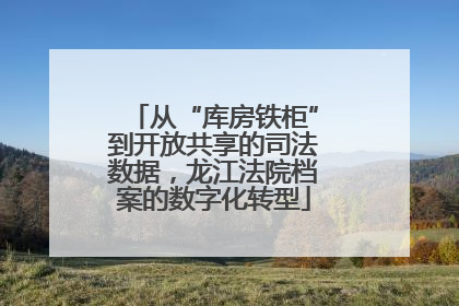 从“库房铁柜”到开放共享的司法数据，龙江法院档案的数字化转型