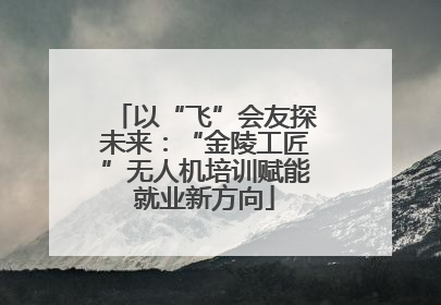 以“飞”会友探未来：“金陵工匠”无人机培训赋能就业新方向