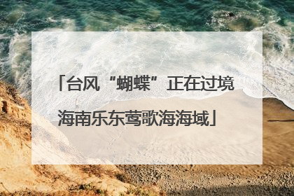 台风“蝴蝶”正在过境海南乐东莺歌海海域