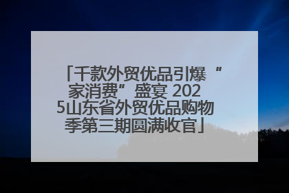 千款外贸优品引爆“家消费”盛宴 2025山东省外贸优品购物季第三期圆满收官