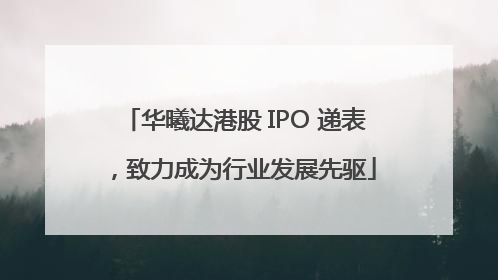 华曦达港股 IPO 递表，致力成为行业发展先驱