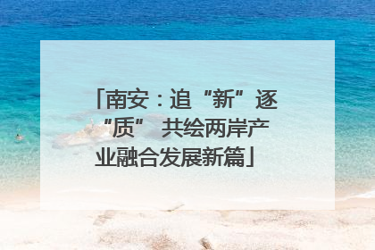 南安：追“新”逐“质” 共绘两岸产业融合发展新篇