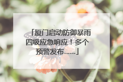 厦门启动防御暴雨四级应急响应！多个预警发布……