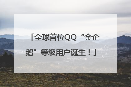 全球首位QQ“金企鹅”等级用户诞生！