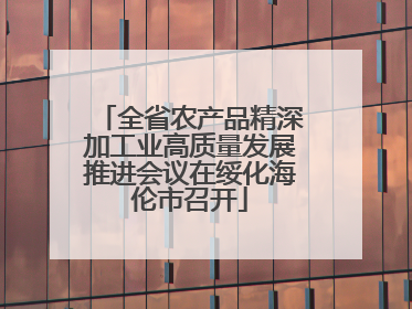 全省农产品精深加工业高质量发展推进会议在绥化海伦市召开