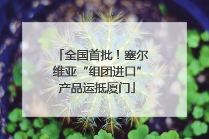 全国首批！塞尔维亚“组团进口”产品运抵厦门