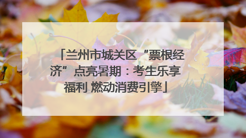 兰州市城关区“票根经济”点亮暑期：考生乐享福利 燃动消费引擎
