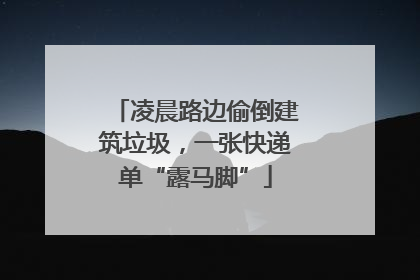 凌晨路边偷倒建筑垃圾，一张快递单“露马脚”