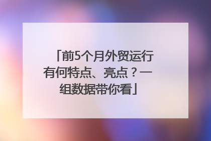 前5个月外贸运行有何特点、亮点？一组数据带你看