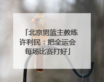 北京男篮主教练许利民：把全运会每场比赛打好