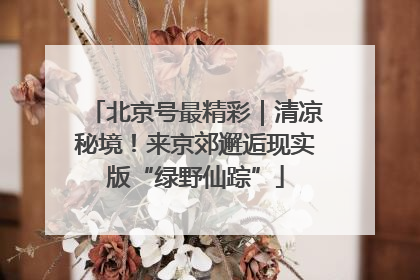 北京号最精彩｜清凉秘境！来京郊邂逅现实版“绿野仙踪”