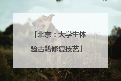 北京：大学生体验古籍修复技艺