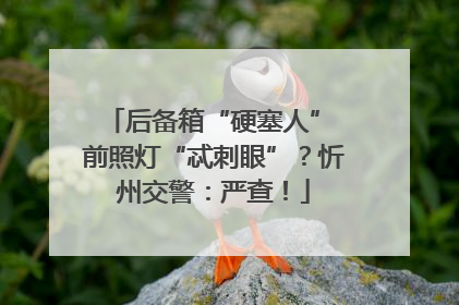 后备箱“硬塞人” 前照灯“忒刺眼”？忻州交警：严查！