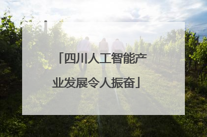 四川人工智能产业发展令人振奋