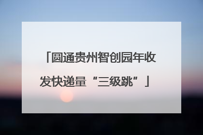 圆通贵州智创园年收发快递量“三级跳”