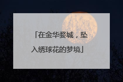 在金华婺城，坠入绣球花的梦境