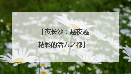 夜长沙：越夜越精彩的活力之都
