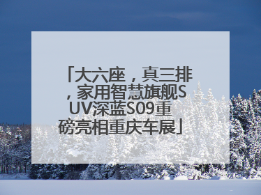 大六座，真三排，家用智慧旗舰SUV深蓝S09重磅亮相重庆车展