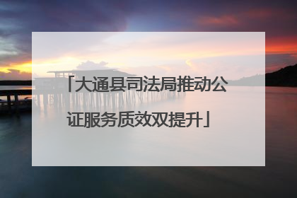 大通县司法局推动公证服务质效双提升