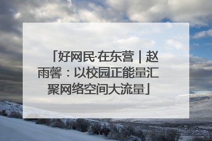 好网民·在东营｜赵雨馨：以校园正能量汇聚网络空间大流量