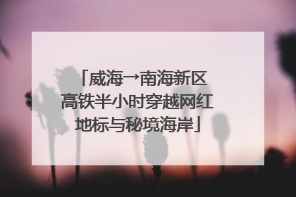 威海→南海新区 高铁半小时穿越网红地标与秘境海岸