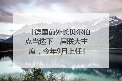 德国前外长贝尔伯克当选下一届联大主席，今年9月上任