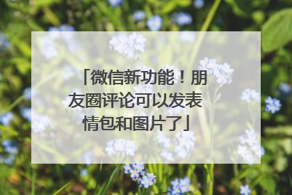 微信新功能！朋友圈评论可以发表情包和图片了