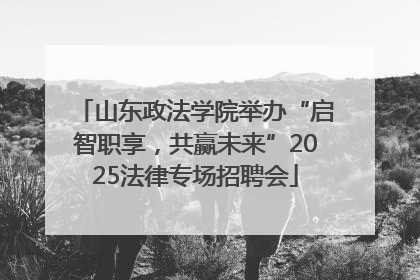 山东政法学院举办“启智职享，共赢未来”2025法律专场招聘会