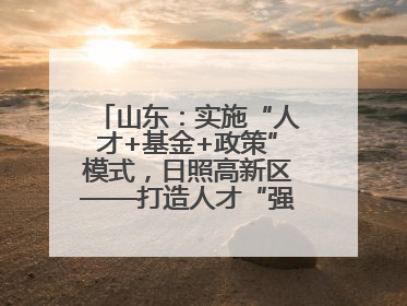 山东：实施“人才+基金+政策”模式，日照高新区——打造人才“强磁场”